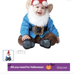 Infant Costume 6-12 Months Garden Gnome