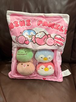 Miniso Mini Family Sweet Candy Plush Pillow Set
