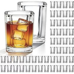48 Pack Shot Glasses Bulk, 2.2 oz Clear Heavy Base Shot Glass, Whiskey Shot Glasses