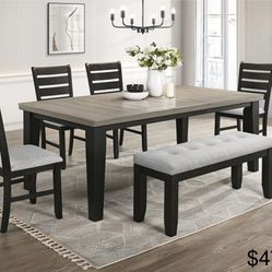 Dining Table Set With Bench