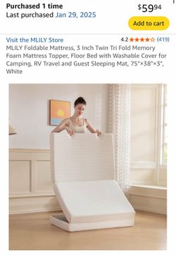 Foldable mattress