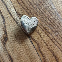 The Variety Club Heart Vintage Brooch Pin w/ Heart Tree, Gold Tone