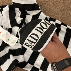 Dog Halloween Costume - prisoner XL Or L
