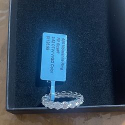 Moissanite Eternity Band Ring 
