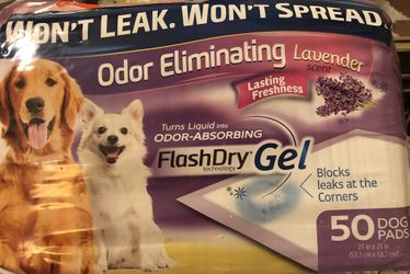 artz Home Protection Lavender Scent Odor Eliminating Gel Dog Pads, 21" x 21", 30 Count
