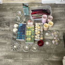 Assorted Candles And Holders