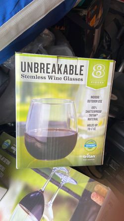 New in box Unbreakable Stemless Wine glasses