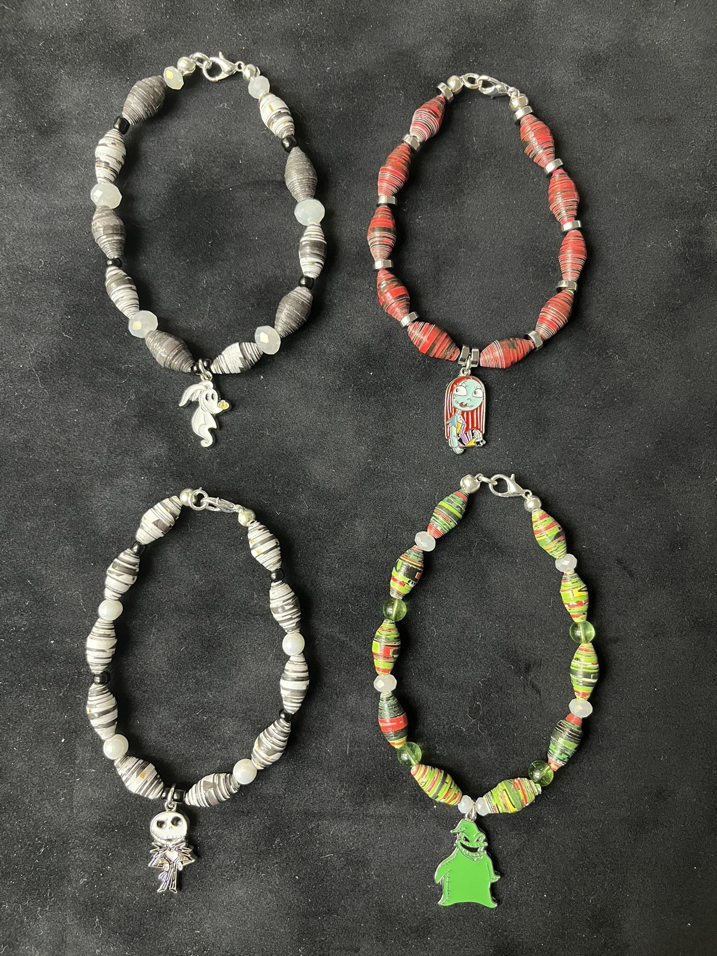 Paper Gem Charm Bracelets