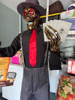 6.5  Feet Animated LED Jack Of Spades Halloween Deco.