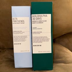 SOMEBYMI Beta Panthenol Repair Body Cream 50ml and Miracle Acne Cleanser