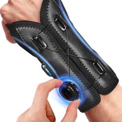  Wrist Brace for Carpal Tunnel - Adjustable Knob Hand Brace Night Support, Fits Left & Right Hand, Provide Maximum Wrist Support for Men 