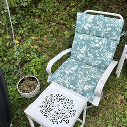 Outdoor Rocker With Cushion And Table