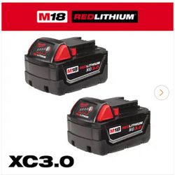 Milwaukee M18 18-Volt Lithium-Ion XC Extended Capacity Battery Pack 3.0Ah (2-Pack)