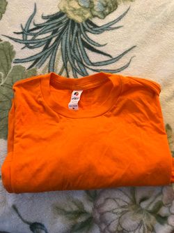 Orange blank T shirt size M
