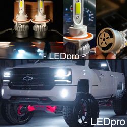 2YR Warranty LED Headlight Bulbs Kit 6000K White Headlamp or Foglight Replacement Bulbs Conversion Kit 2 Year Warranty/ Luces Led Faro