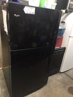 Black whirlpool refrigerator