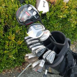 Golf Club Set with stand Bag- Gunmetal/raw 