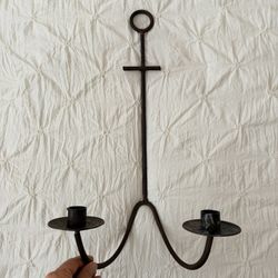 2 Metal Wall Candle Holders
