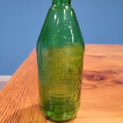 Vintage 1976 Bicentennial 7 UP 16 oz Glass Bottle - Independance Hall