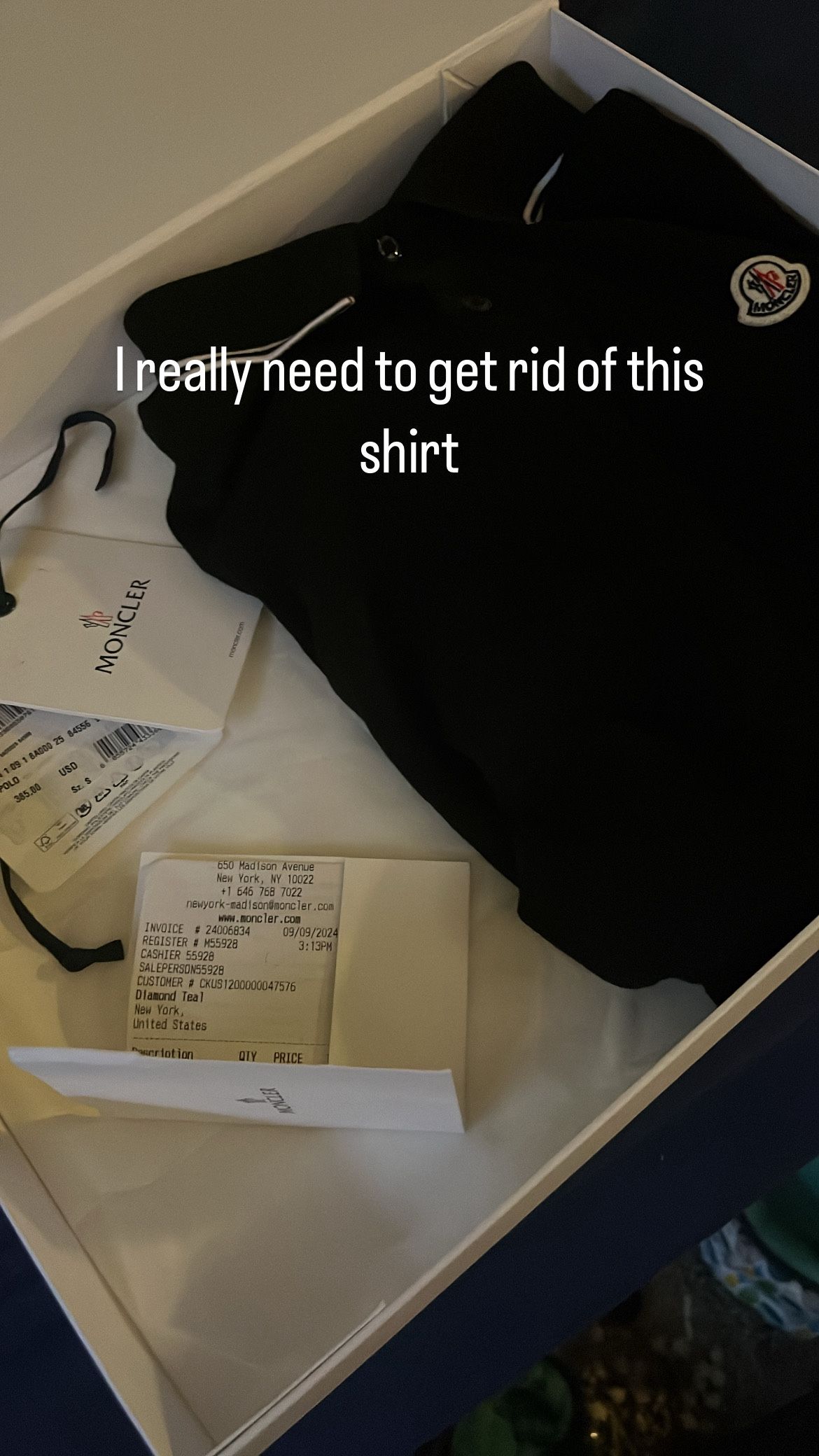 AUTHENTIC MONCLER SHIRT NEED Gone ASAP