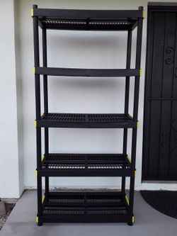 Plastic Shelves 36 W X 18 L X 77 H Inches