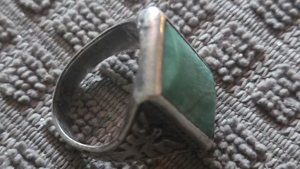 Tourquise Sterling Silver "BELL" Men's Ring