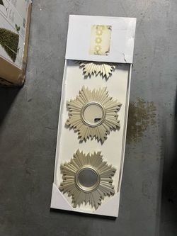 Wall decor decorative mirror set 2 different ones