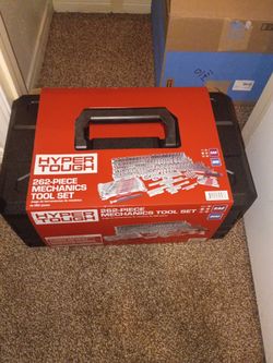 Un opened brand new drill and 262 piece tool set