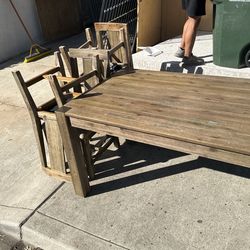 out door indoor table  with chairs 