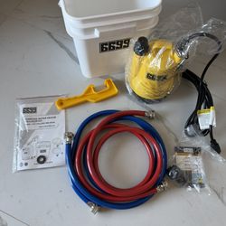 6699 Tankless Water Heater Flushing Kit 1100GPH Pump, Yellow and White