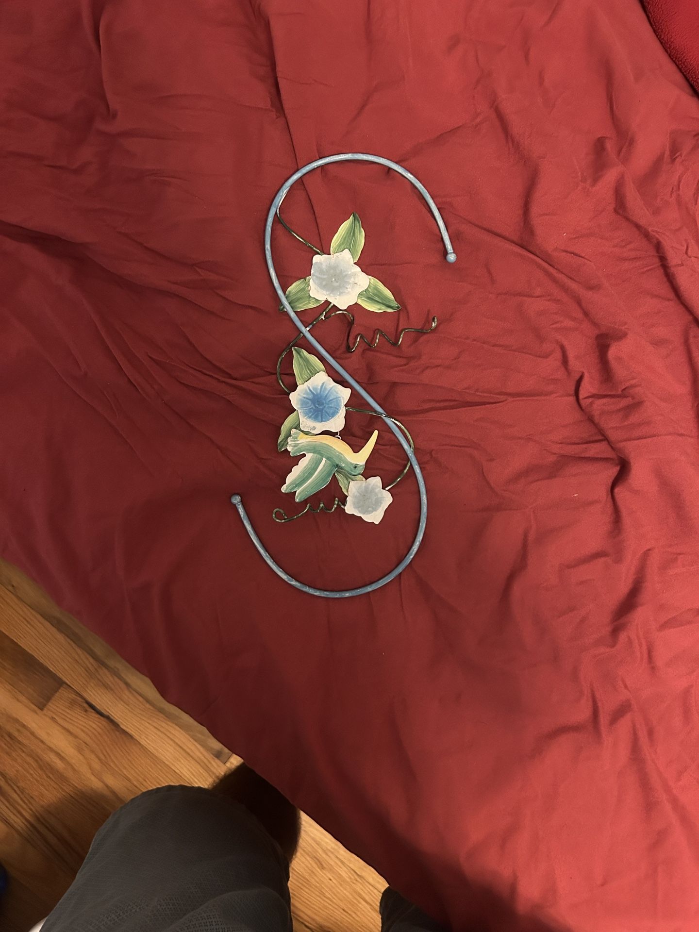 Floral Metal Wash Decor