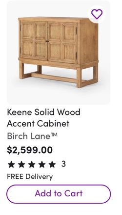 Keene Solid Wood Accent Cabinet Birch Lane™