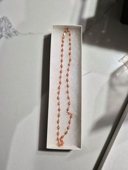 vintage natural Mediterranean Angel Skin coral station necklace