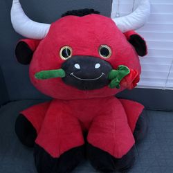 Toy Factory Lil One’s Romeo Red Bull with Rose Plush 