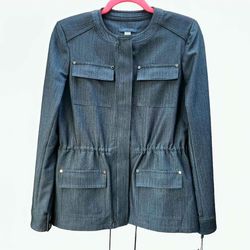 New Women's Tommy Hilfiger Polished Denim Jacket. Size 2