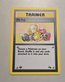 Pokémon TCG Mr. Fuji – Fossil 1st Edition 58/62 – Rare Trainer Card 