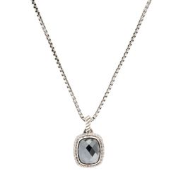 Hematite & Diamond Noblesse Pendant Necklace 