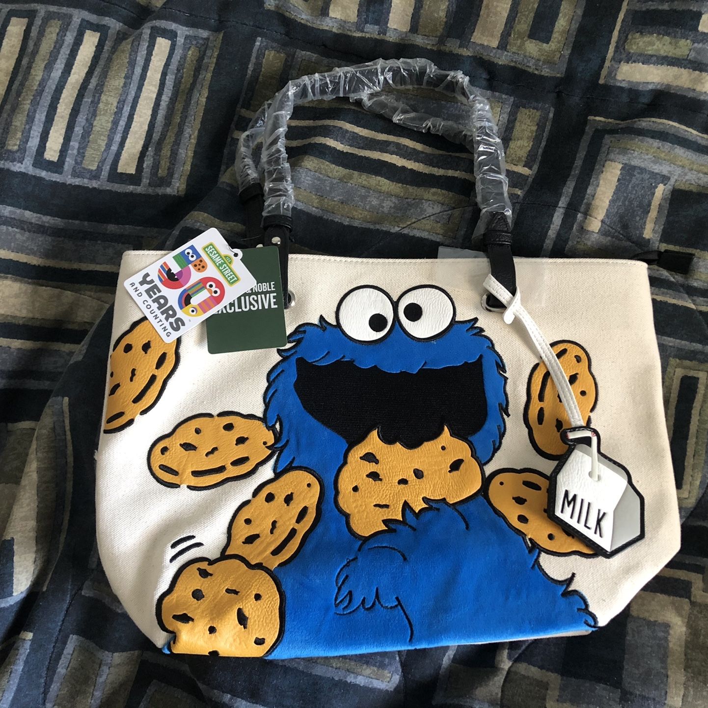 Loungefly Cookie Monster Exclusive Canvas Tote Bag