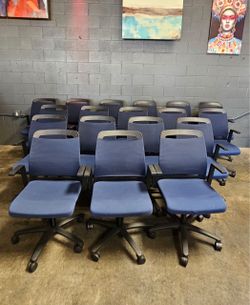 Blue Fabric Office Chairs by NienKämper