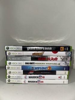 8 xbox 360 games including GTA 4