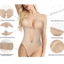 Faja moldeadora sin espalda, brasieres invisibles para mujer, body sin espalda, correa transparente con cuello en V profundo para fiestas,