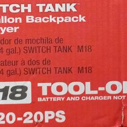 M18 Milwaukee 4-Gallon Switch Tank Backpack Sprayer