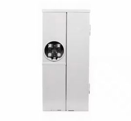 ABB Outdoor 200 Amp 20-Space 40- Circuit Main Brkr Ring Surface Mt Overhead/Undergrnd Meter Socket L