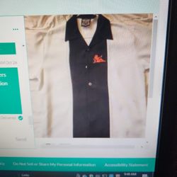 White/Black Dress Jersey W/ Red Devil Large