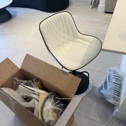 2 brand new white bar stools 
