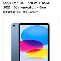 Apple iPad 10.9-inch Wi-Fi 64GB- ( 10th generation) -