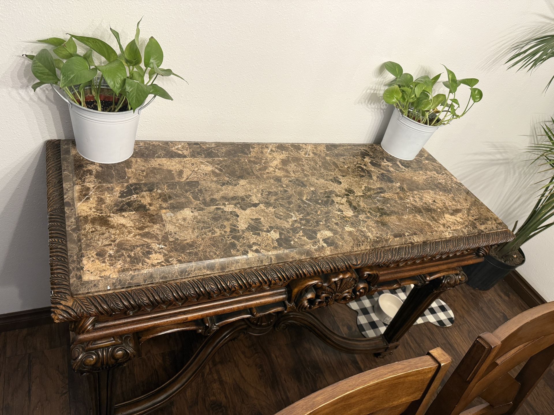 3 Piece Marble Table Set