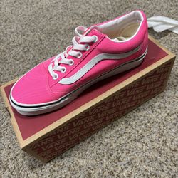 Brand New Size 7.5 Woman’s Hot Pink Vans