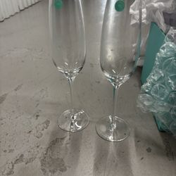 Tiffany And Co Glass Champagne Flutes