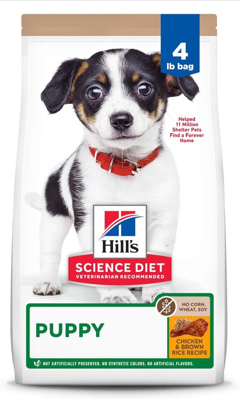 Hill's Science Diet Puppy Premium Nutrition, Dry Dog Food, 4 lb Bag